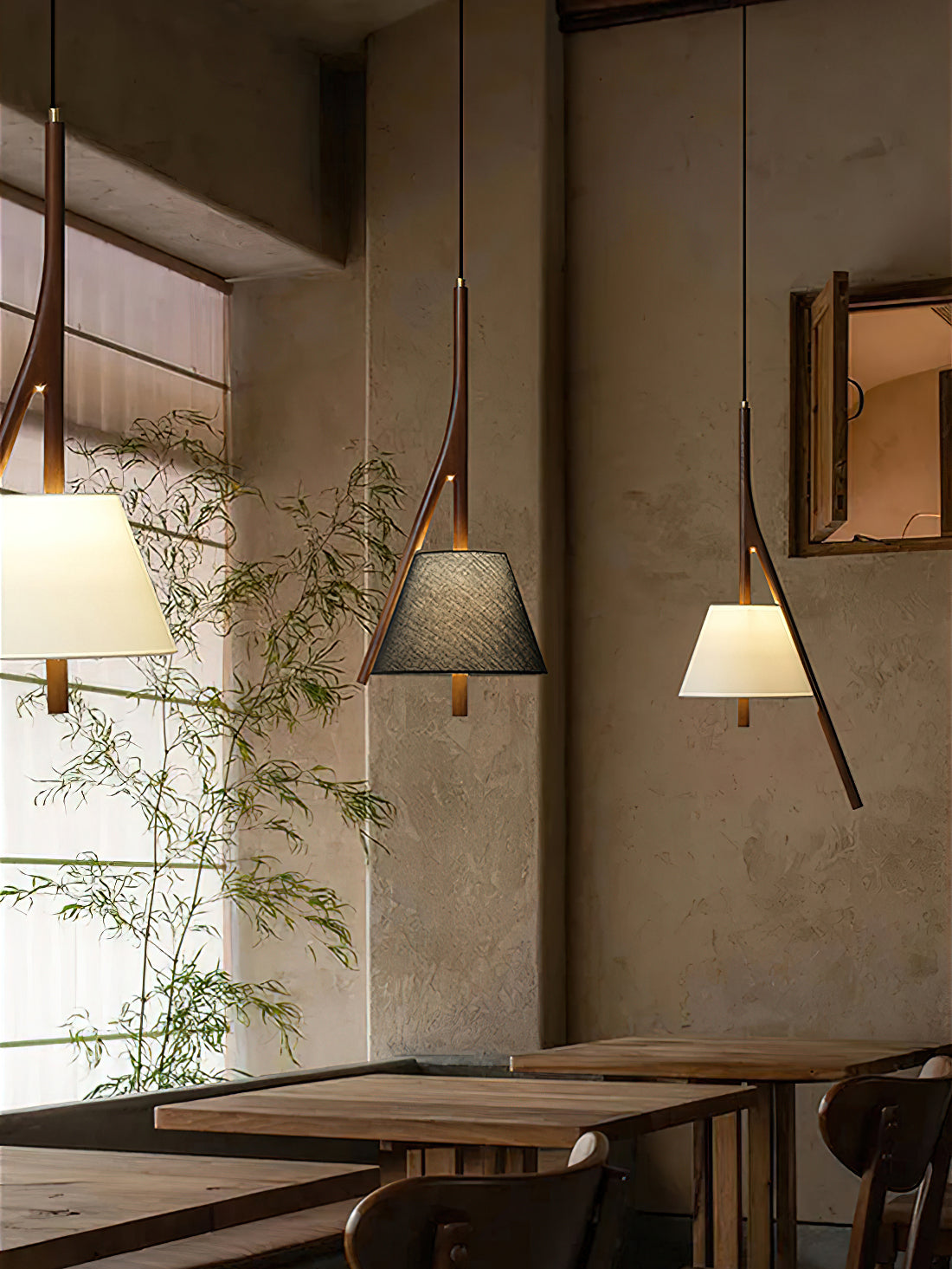 Zovenarae Triangular Wood Pendant Light - Blowlighting