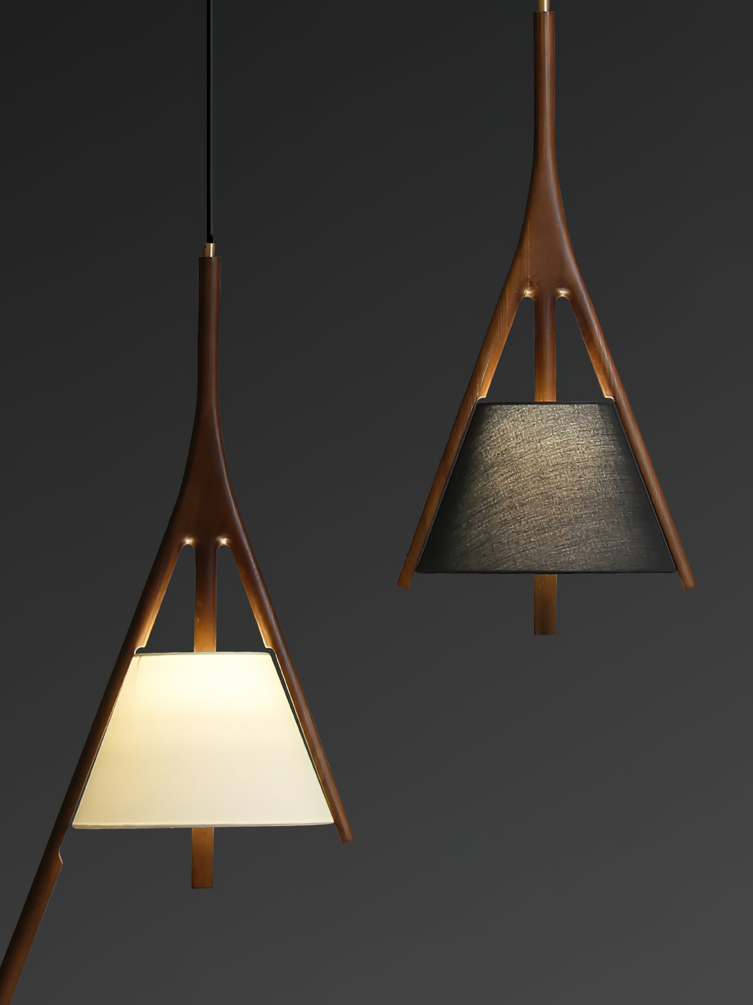 Zovenarae Triangular Wood Pendant Light - Blowlighting