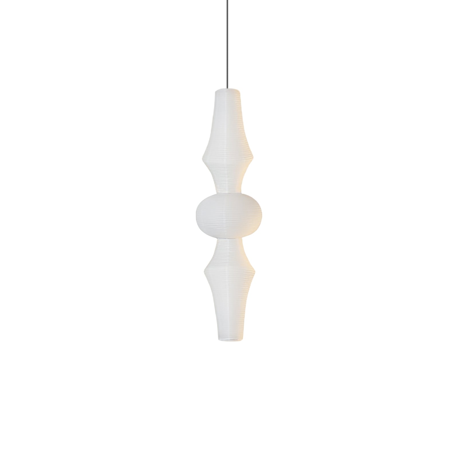 Ritta Lampada a Sospensione Verticale Scultorea in Carta