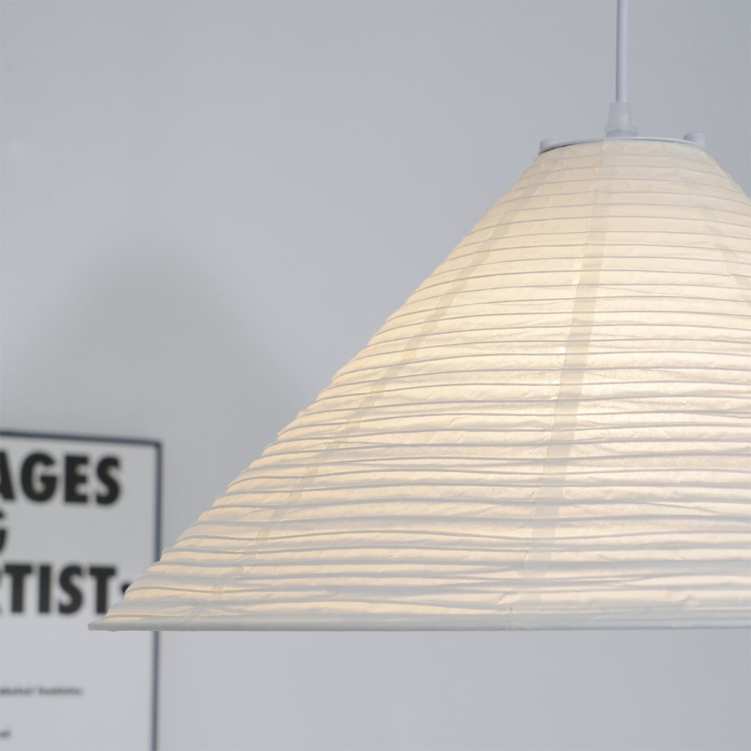 Washi Paper Pyramid Pendant Lamp - Blowlighting