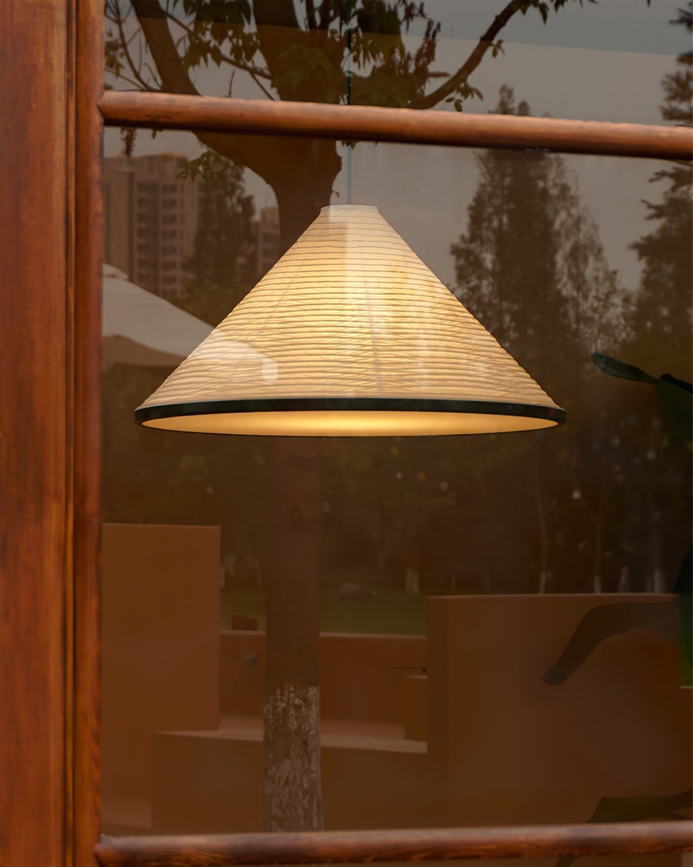 Washi Paper Pyramid Pendant Lamp - Blowlighting