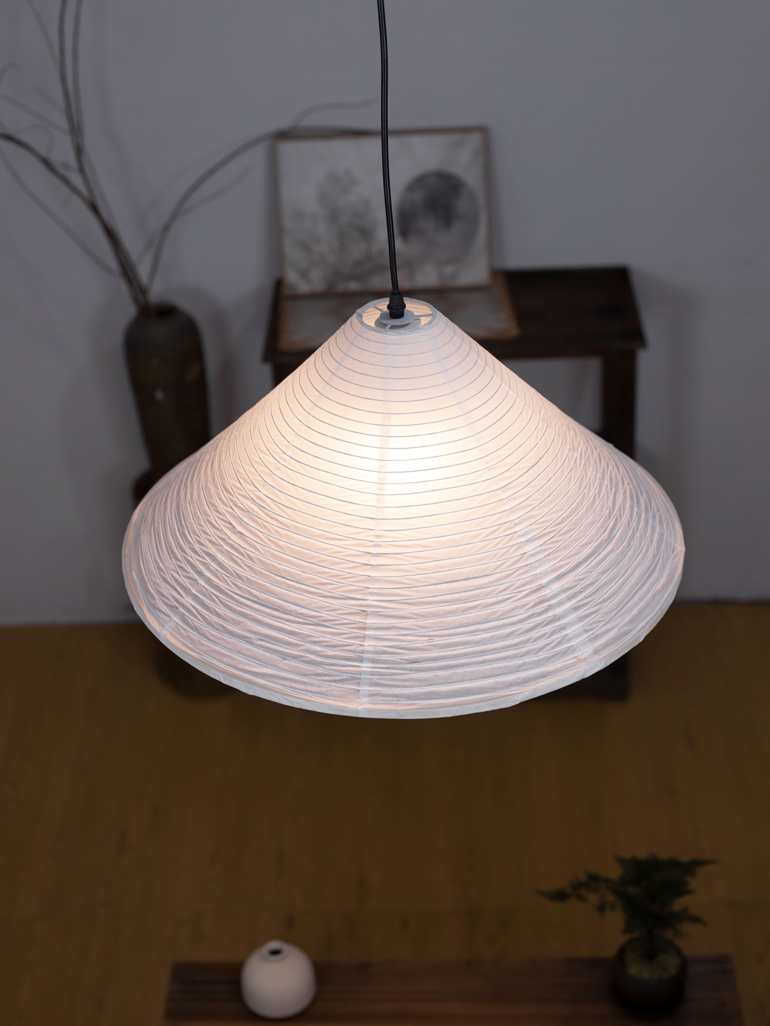 Washi Paper Pyramid Pendant Lamp - Blowlighting