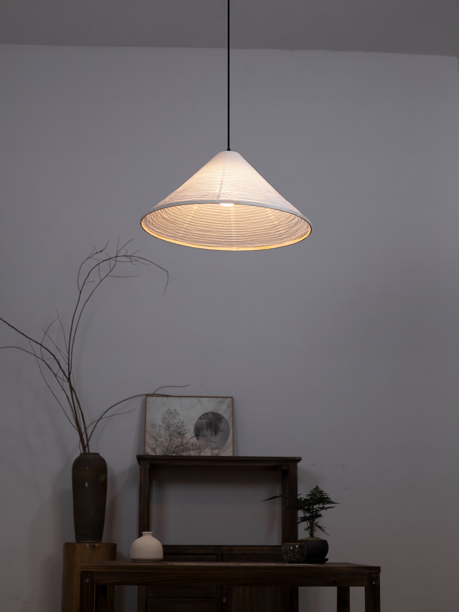 Washi Paper Pyramid Pendant Lamp - Blowlighting