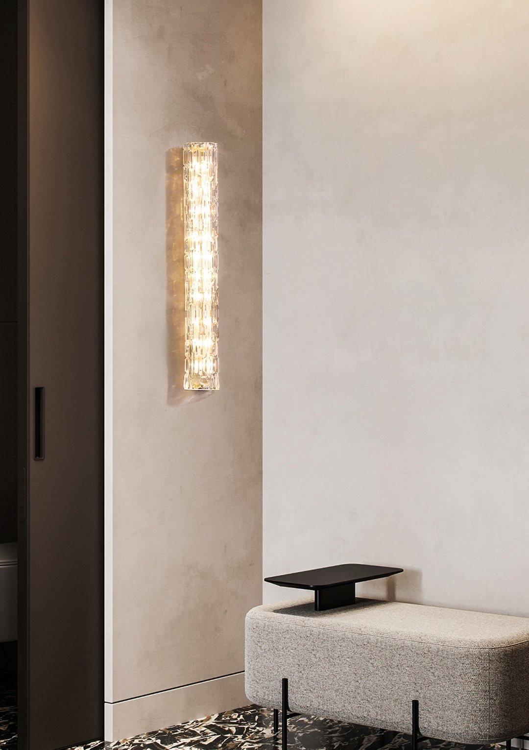 Lumix Brass Glass Glam Wall Lamp - Letslighting