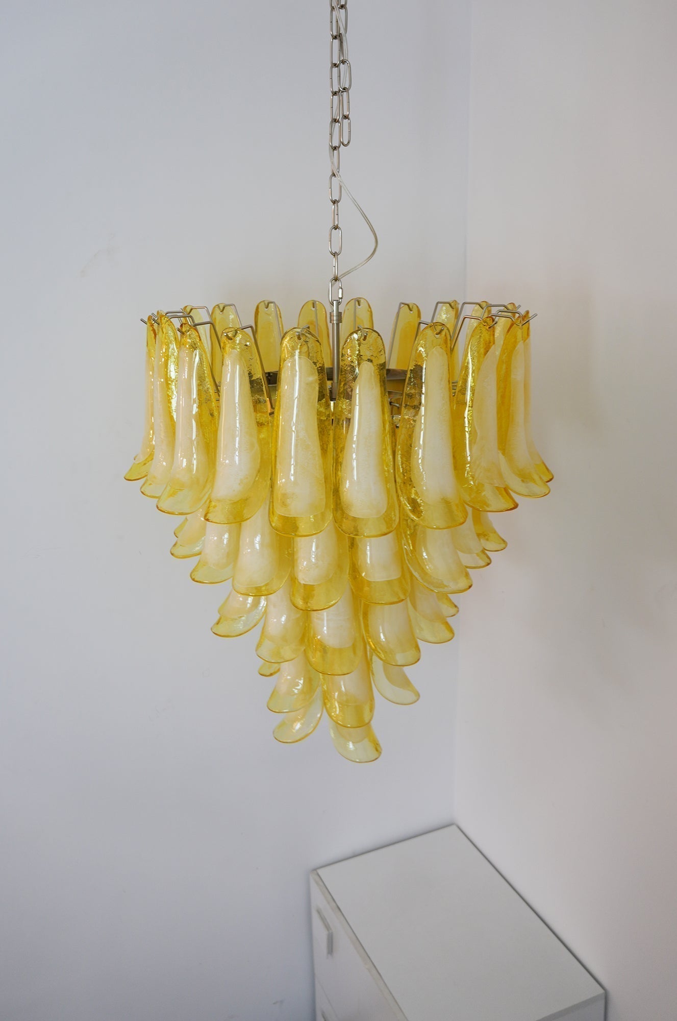 Aurora Chandelier Murano Glass Petal Wave - Blowlighting