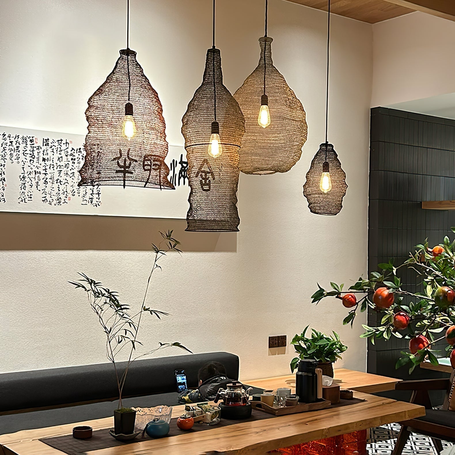 Hive Industrial Wire Pendant Lamps - Blowlighting