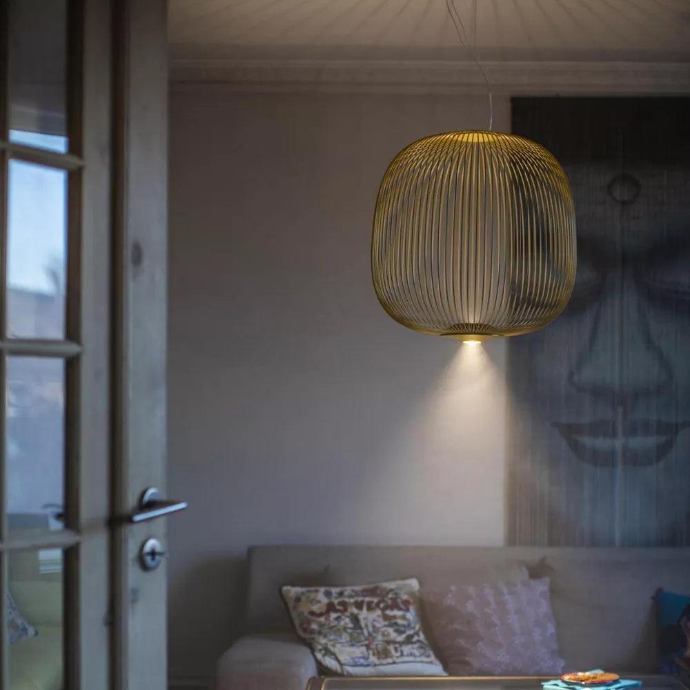 Aero Lightweight Spokes Cage Pendant Light - Letslighting