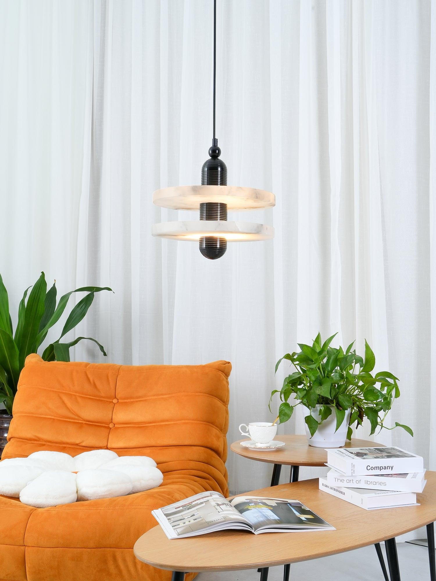 Goose White Alabaster Copper Pendant Lamp - Letslighting