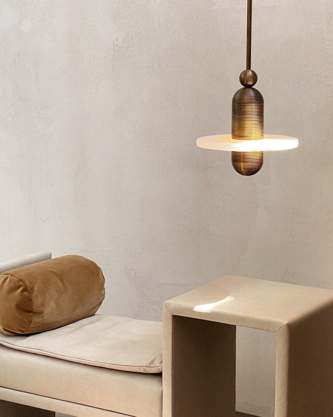 Goose White Alabaster Copper Pendant Lamp - Letslighting