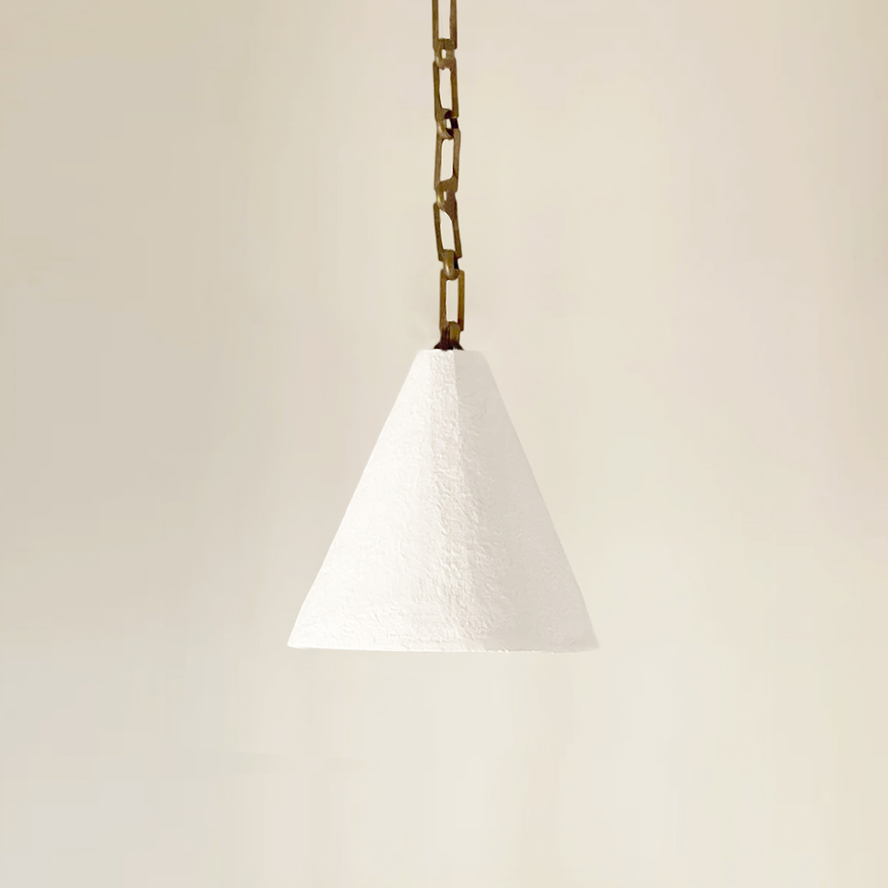 Zavelila Modern Minimalist White Plaster Metal Pendant Lamp - Lamp Copper
