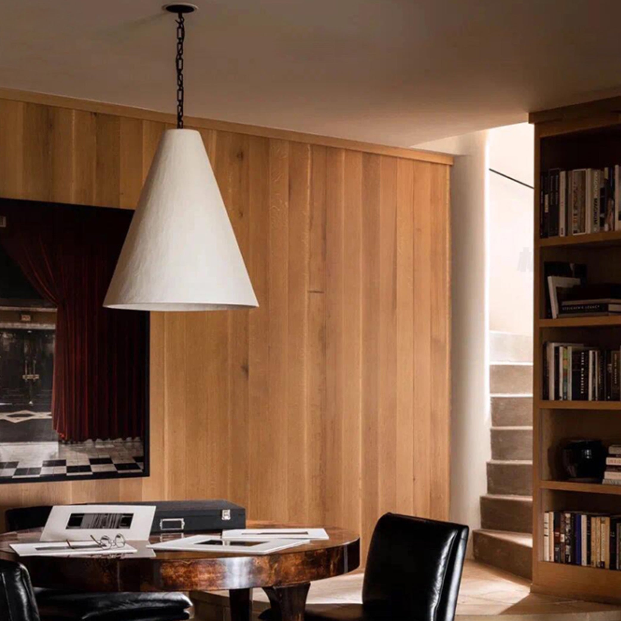 Zavelila Modern Minimalist White Plaster Metal Pendant Lamp - Lamp Copper