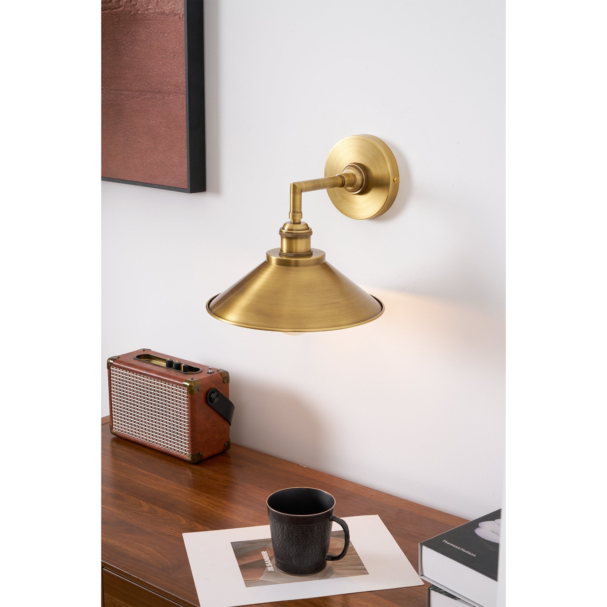 Osile Modern Minimalist Brass Metal Wall Lamp - Lamp Copper