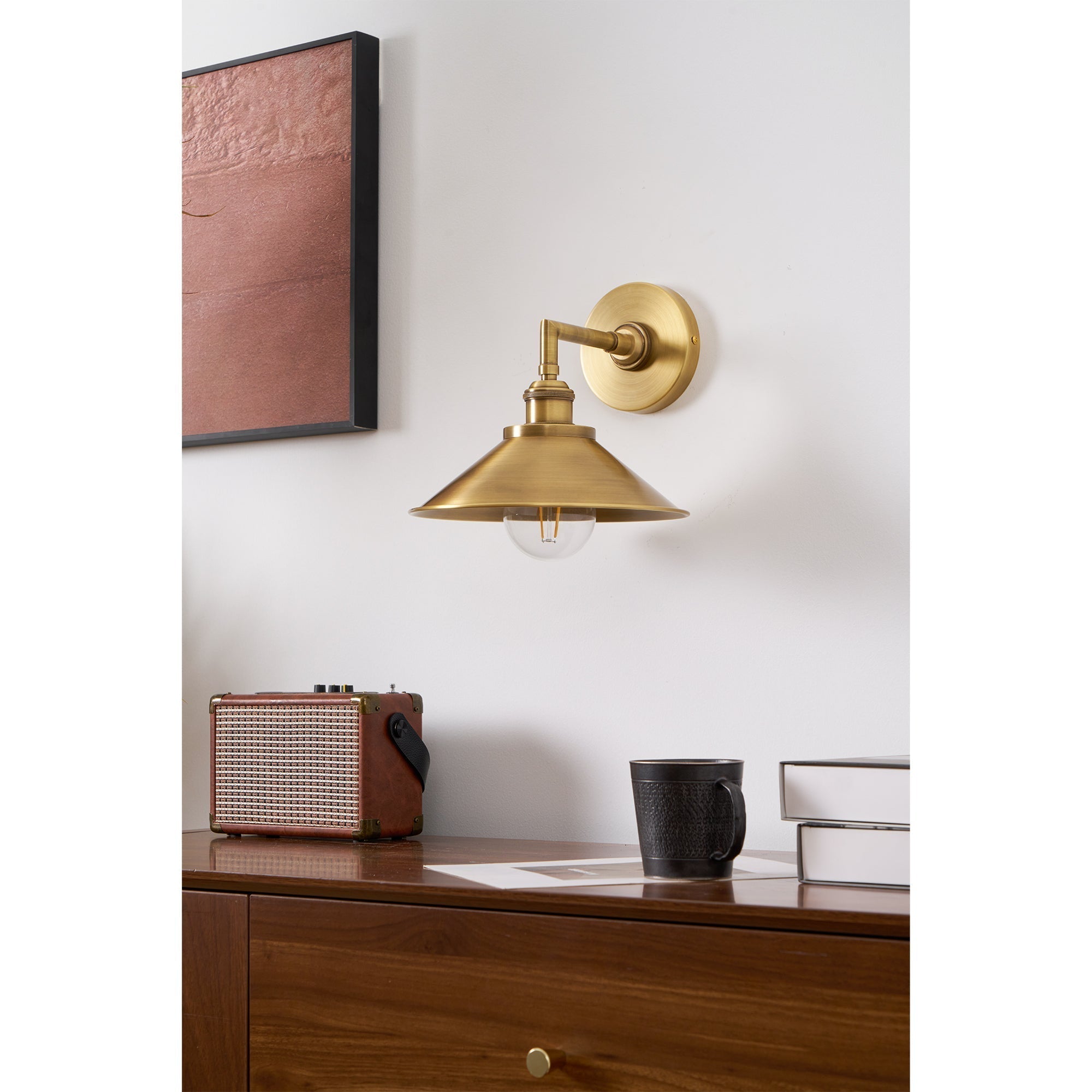 Osile Modern Minimalist Brass Metal Wall Lamp - Lamp Copper
