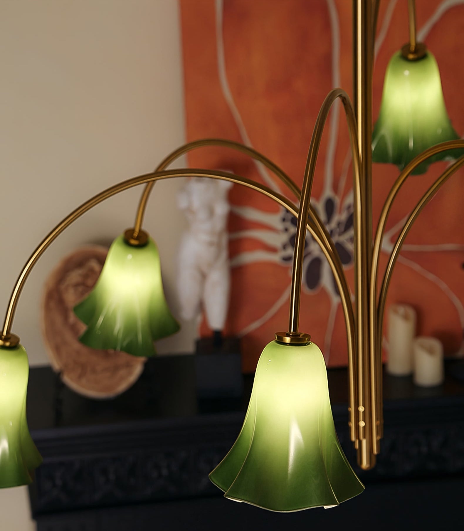 EmeraldBell Glass Pendant Chandelier - Blowlighting