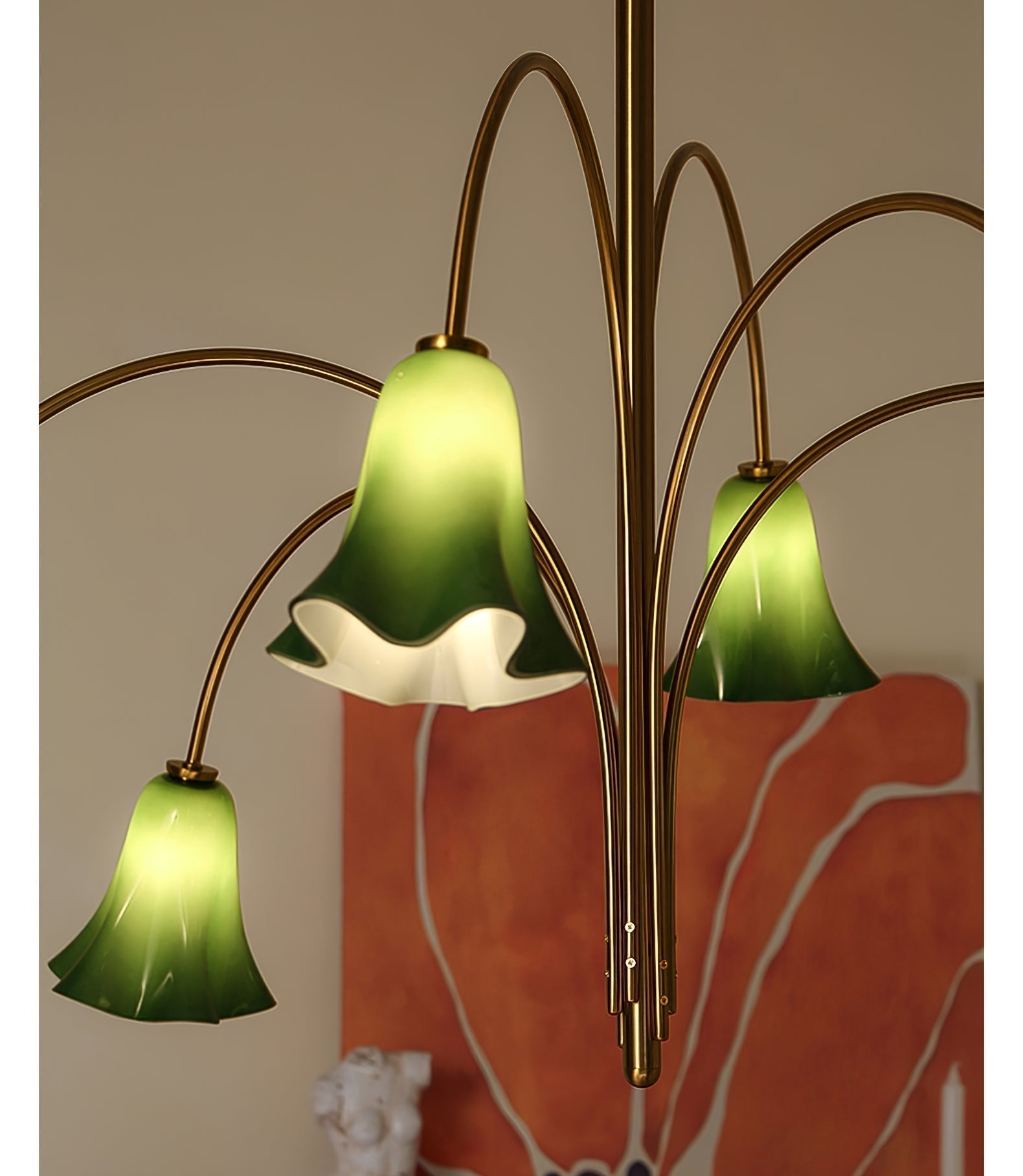 EmeraldBell Glass Pendant Chandelier - Blowlighting