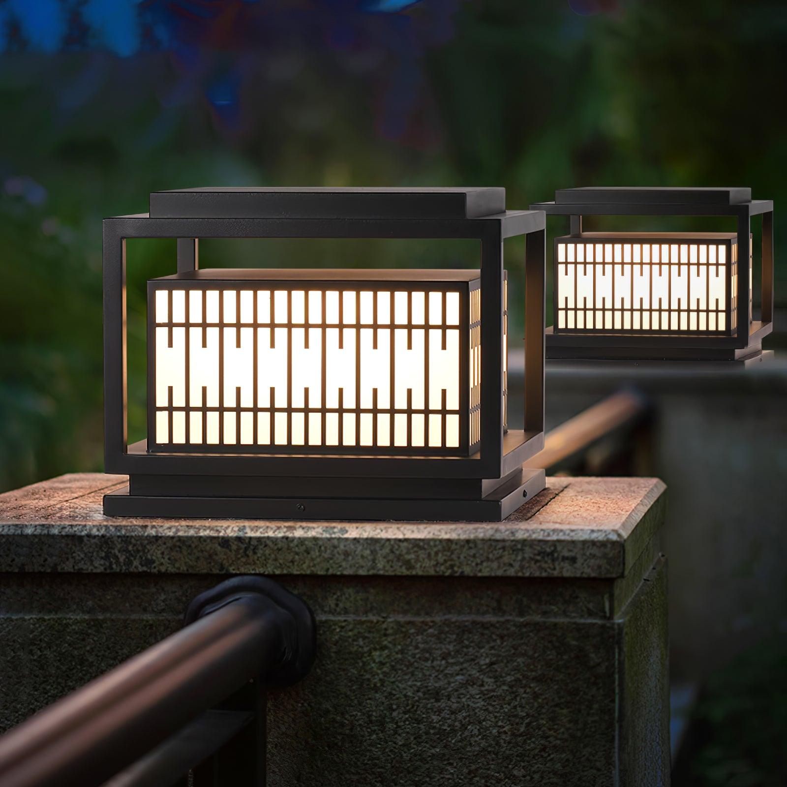 Window Grille Outdoor Post Light - Blowlighting