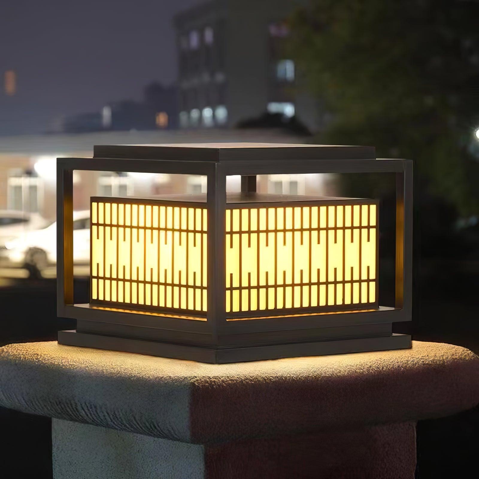 Window Grille Outdoor Post Light - Blowlighting
