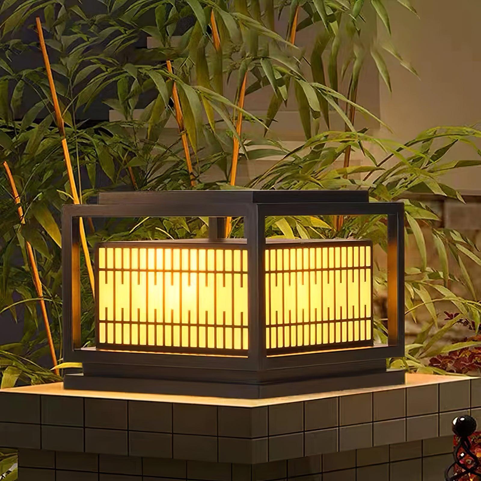 Window Grille Outdoor Post Light - Blowlighting