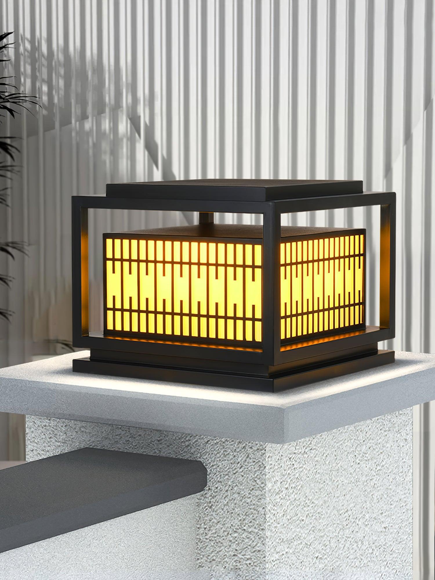 Window Grille Outdoor Post Light - Blowlighting