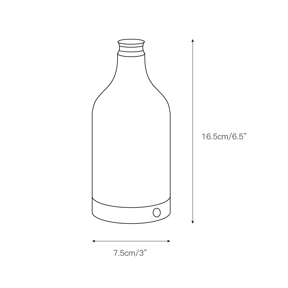 Wine Bottle Alabaster Table Lamp (Built-in Battery) - Lamp Copper