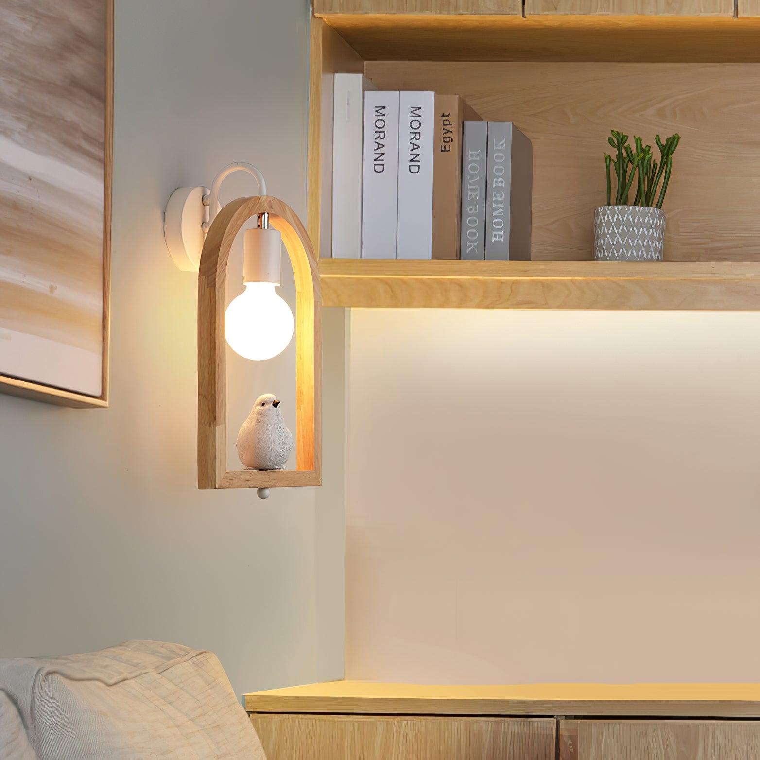 Wood Bird Resin Wall Light - Blowlighting