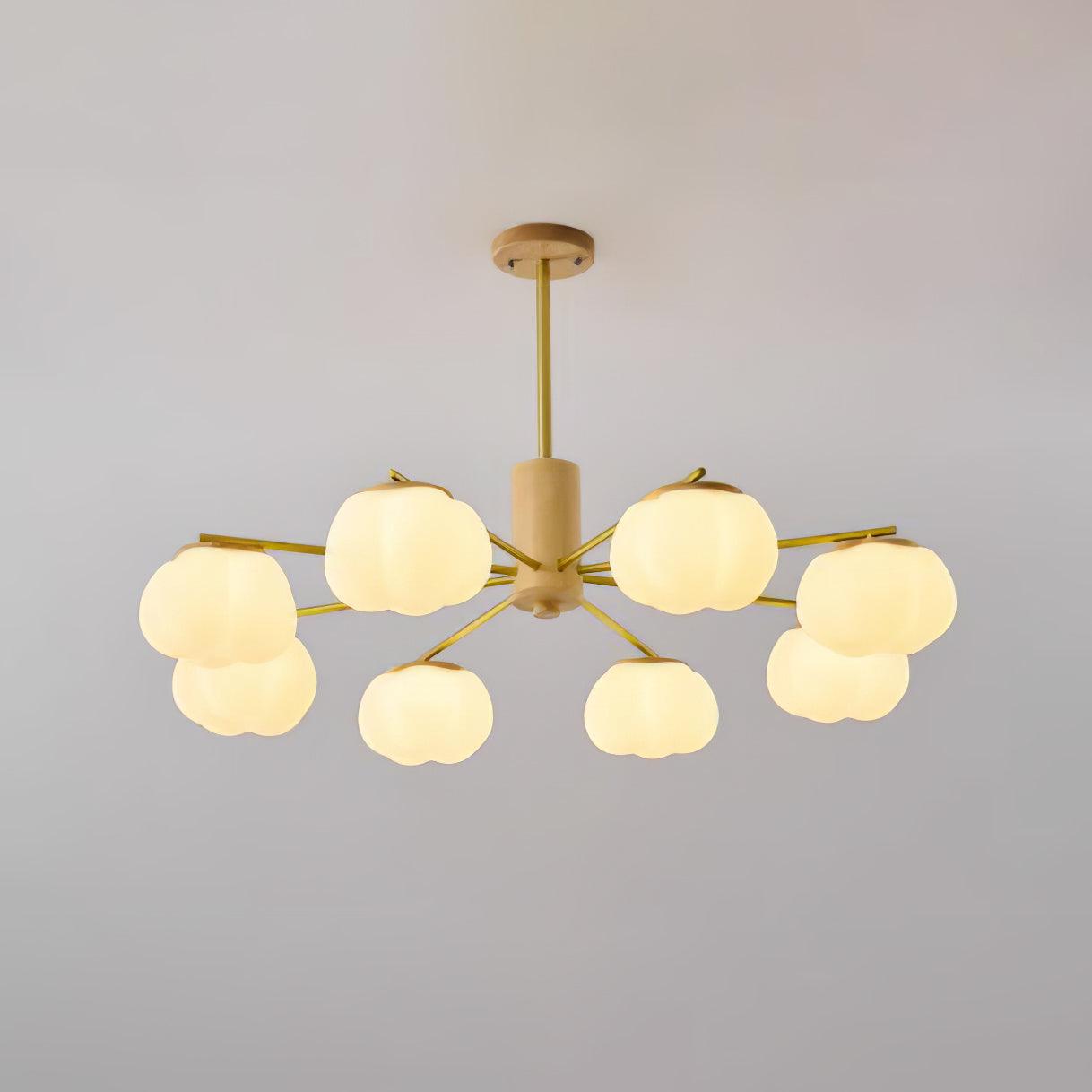 Wooden Cotton Balls Chandelier - Blowlighting