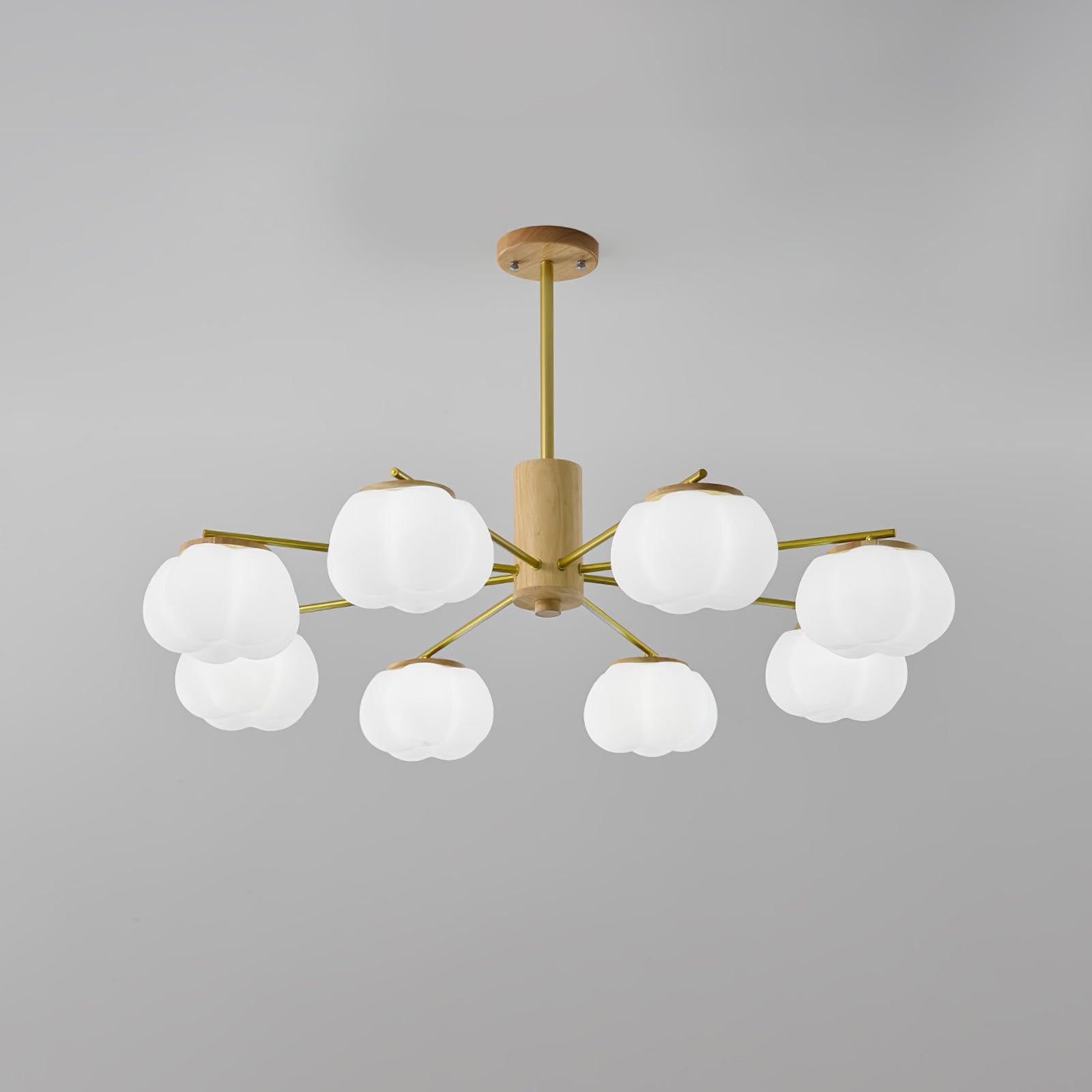Wooden Cotton Balls Chandelier - Blowlighting