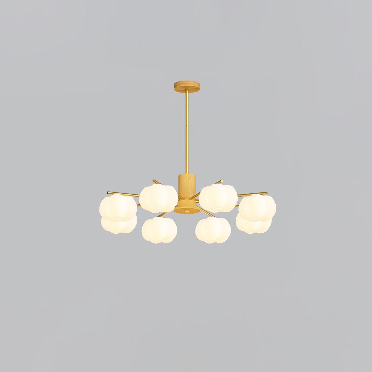 Wooden Cotton Balls Chandelier - Blowlighting