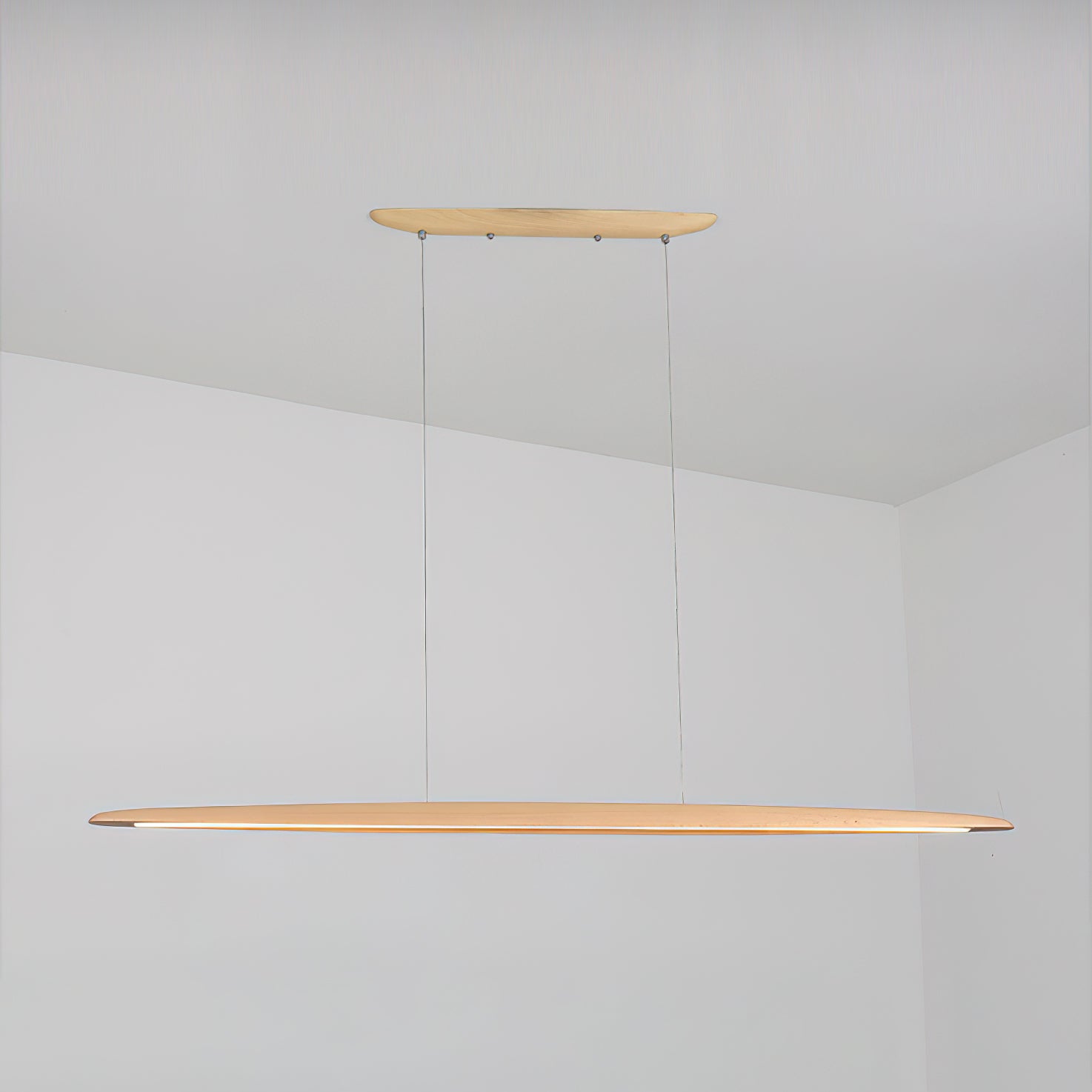Zing Modern Minimalist Walnut Wood Pendant Lamp - Lamp Copper