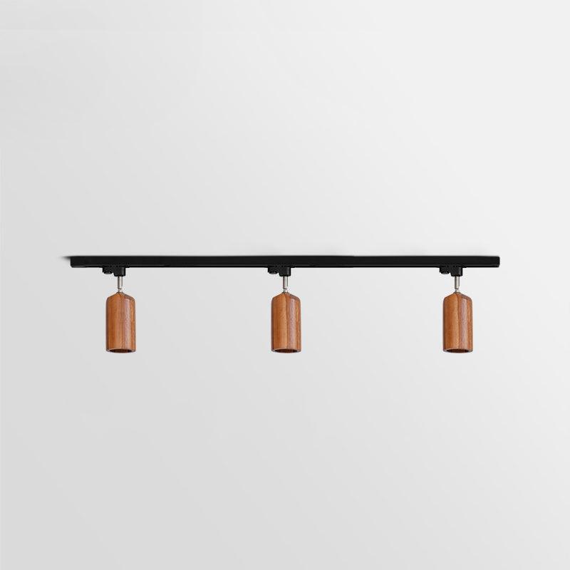 Aim Lampada da Soffitto a Binario in Legno con Faretto