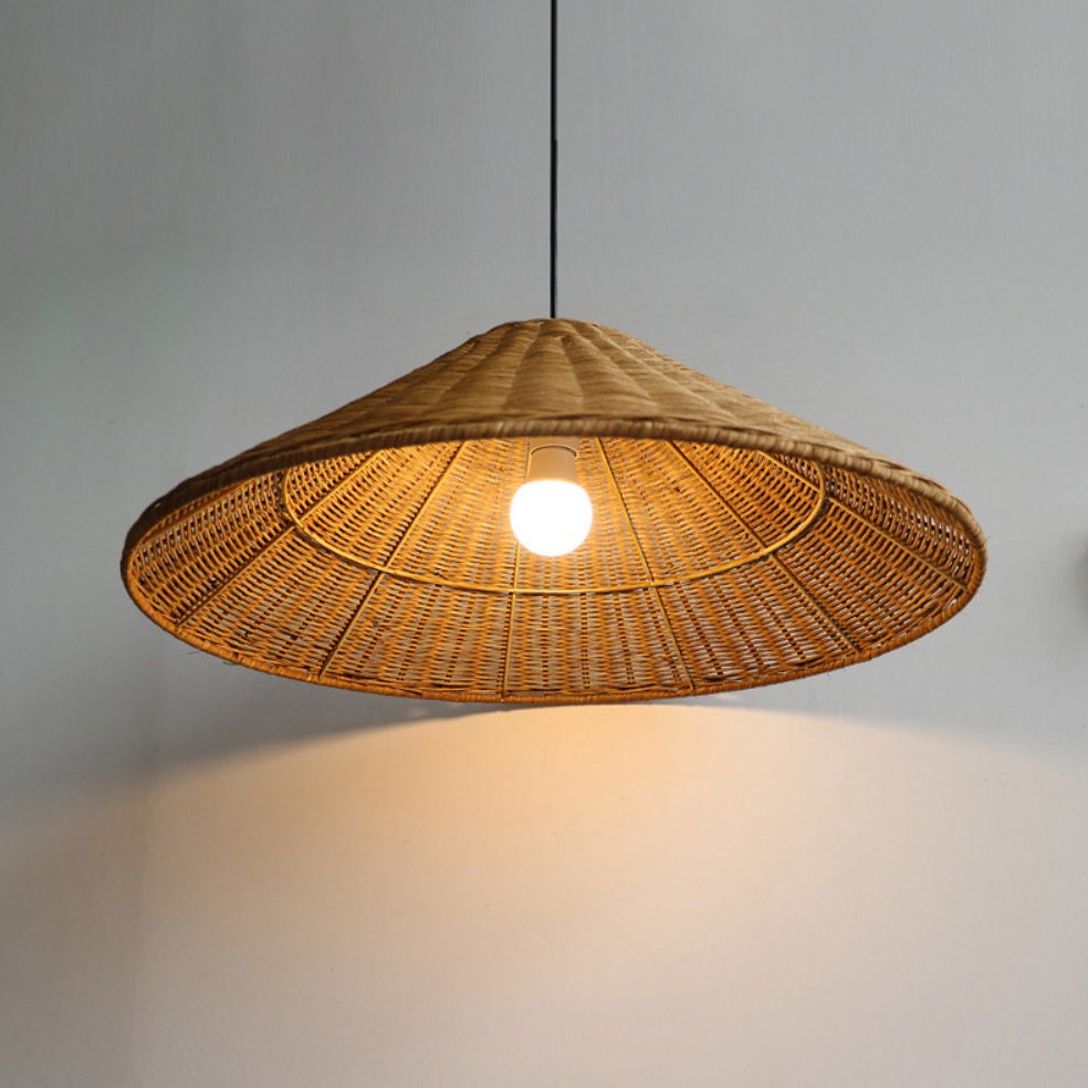 Ritta Vintage Fatto a Mano LED Rattan Lampade a Sospensione Soggiorno