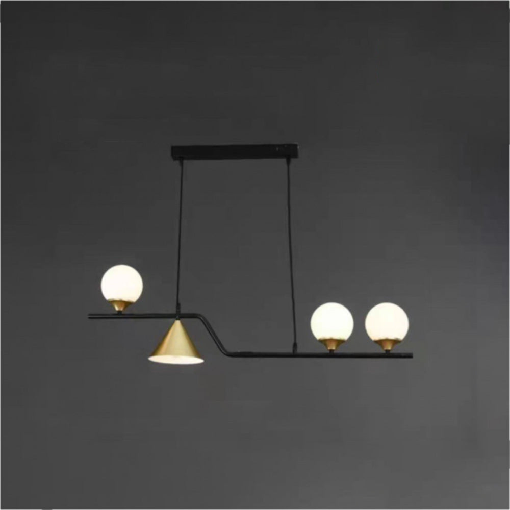 Arisha Moderno Metallo/Vetro Sospensione Nero/Oro Soggiorno/Camera da letto