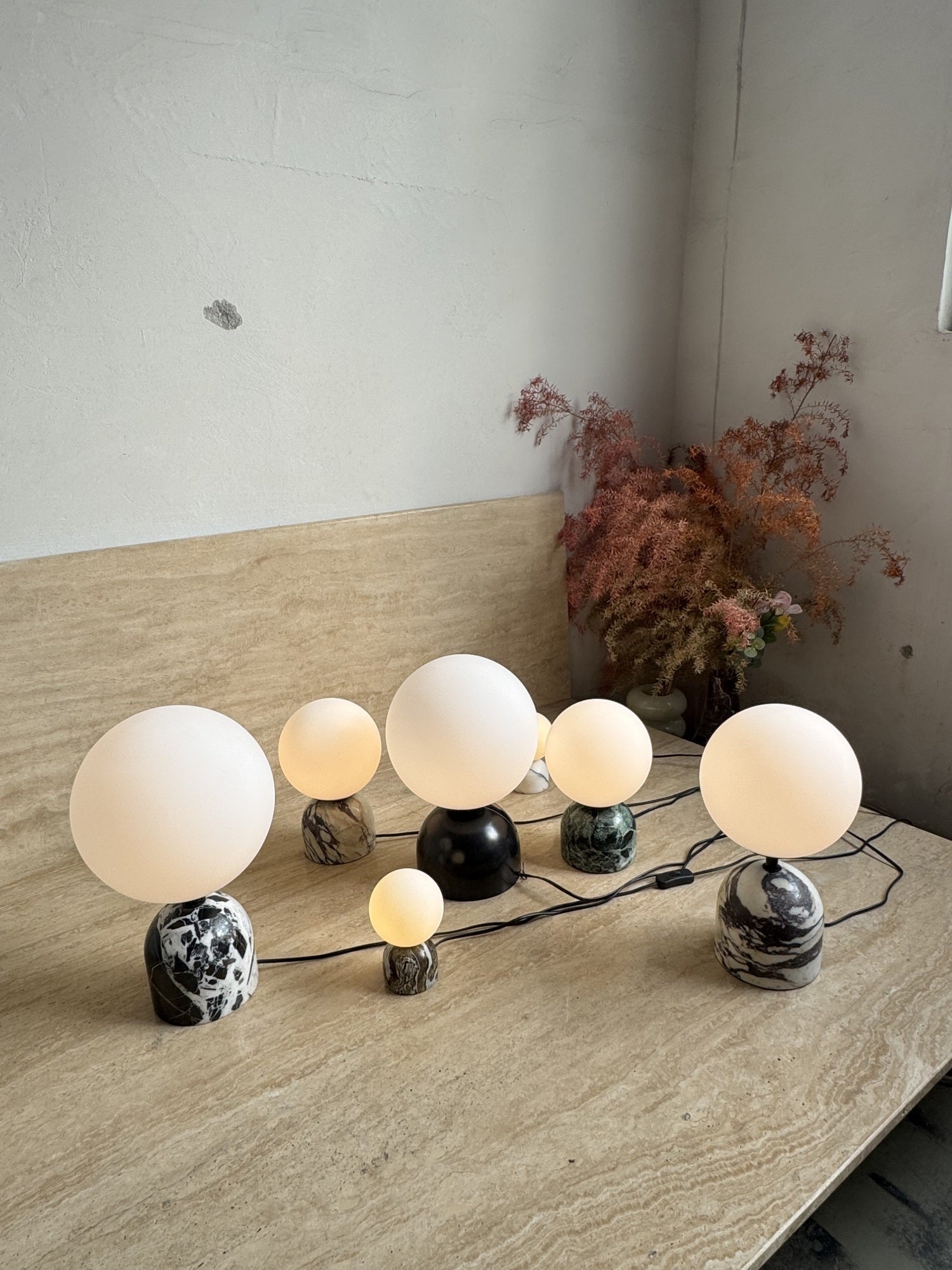 Yannick Marble Table Lamp - Lamp Copper