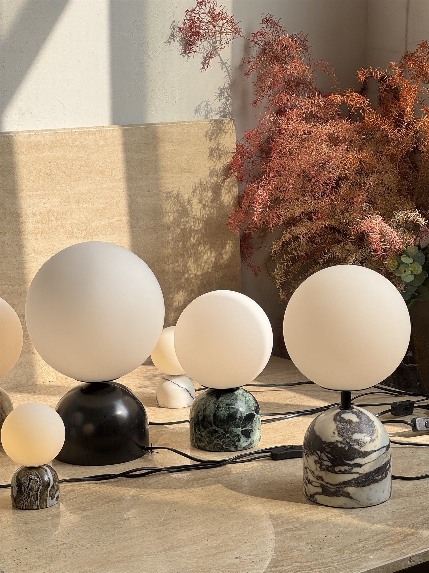 Yannick Marble Table Lamp - Lamp Copper