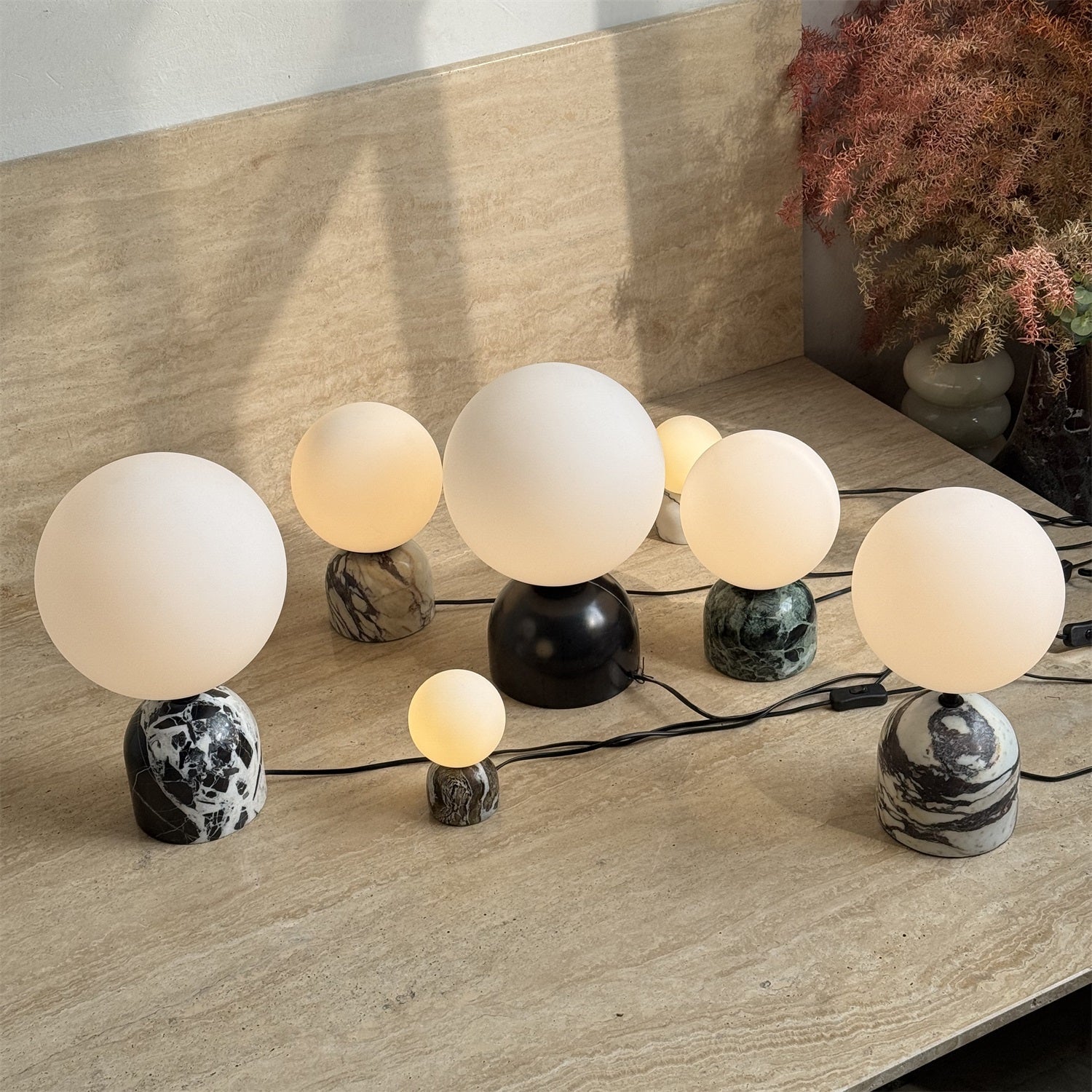Yannick Marble Table Lamp - Lamp Copper