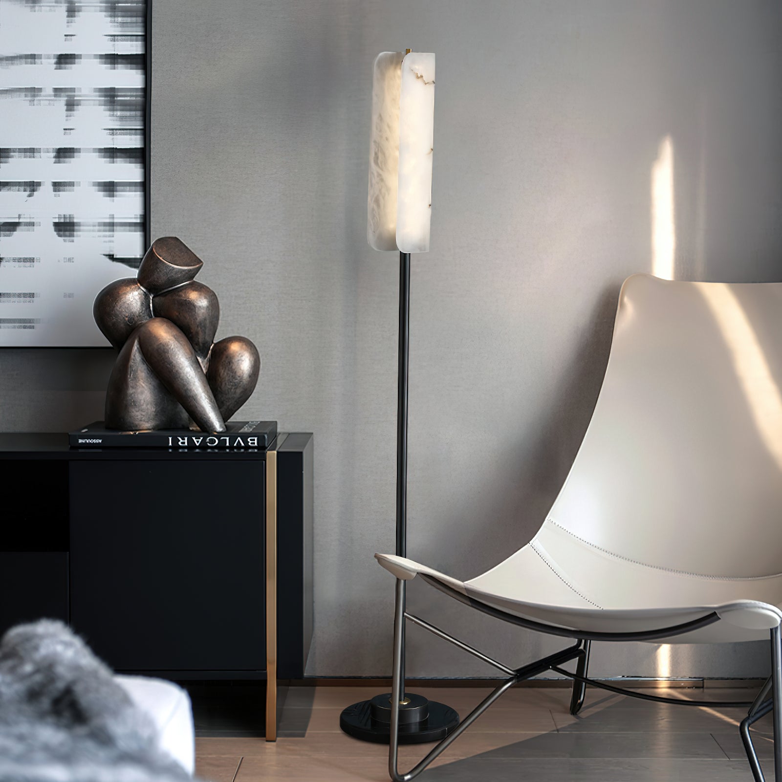 Years Alabaster Floor Lamp - Lamp Copper