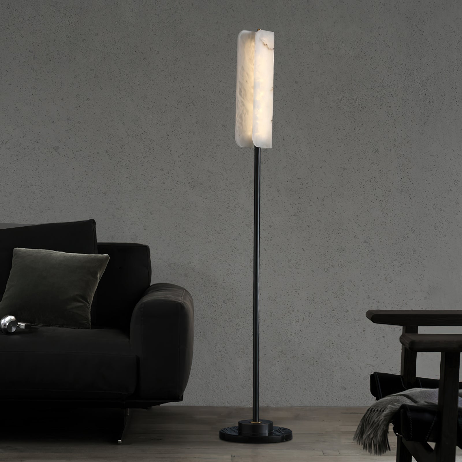 Years Alabaster Floor Lamp - Lamp Copper