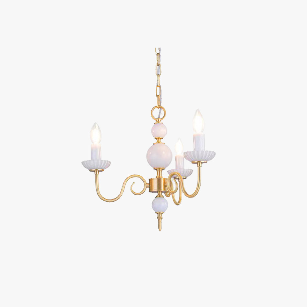Silva Antico LED Candela Lampadari Ottone Ceramica Camera da Letto