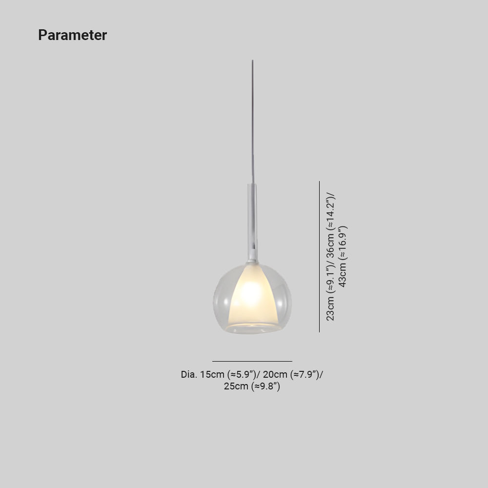 Valentina Moderno Sfera LED Lampade a Sospensione Vetro