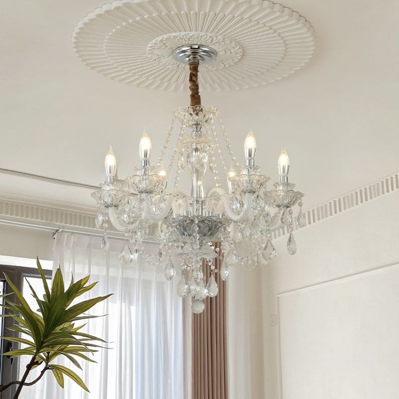 Silva Francese Cristallo Metallo Lampadari Soggiorno Sala da Pranzo