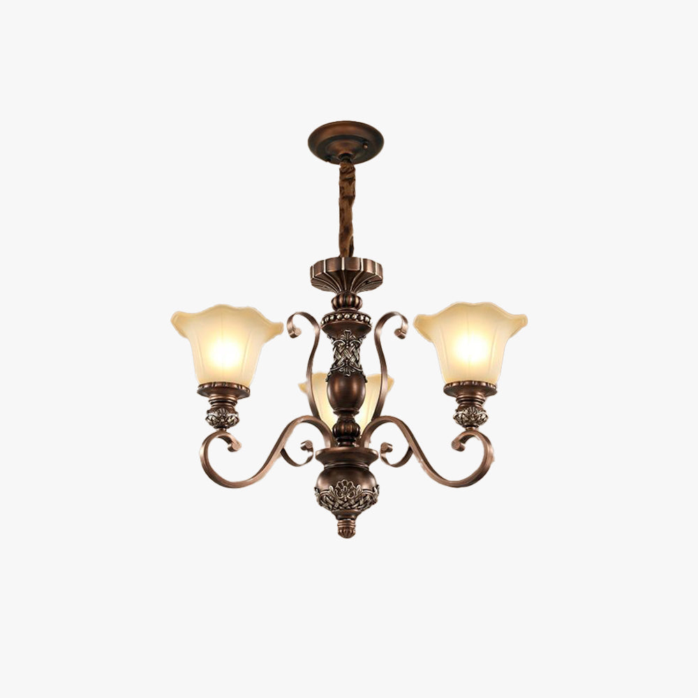 Arisha Retro Fiore Lampade a Sospensione Metallo Vetro Soggiorno Camera da Letto