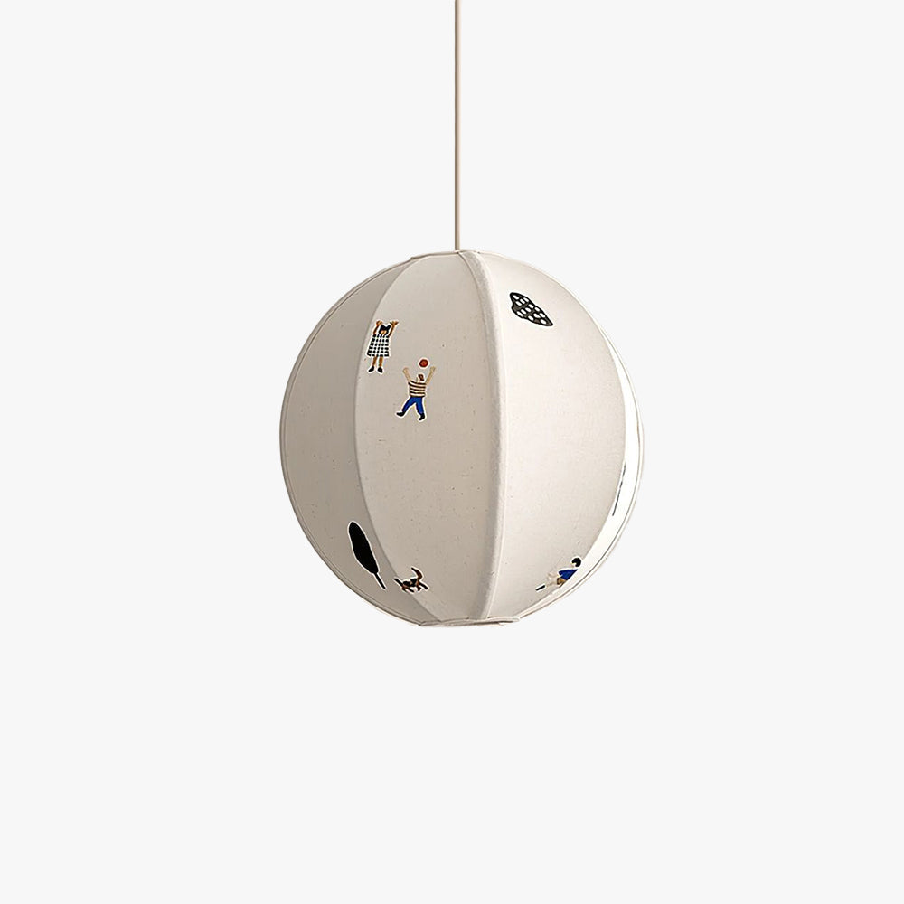 Ritta Design Globo Metallo Stoffa LED Lampade a Sospensione Stuio Camera da Letto