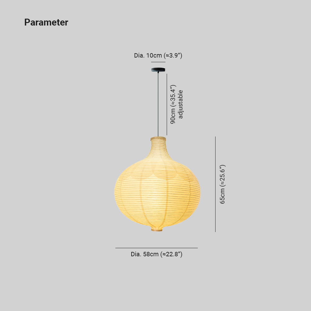 Ritta Giaponese Design Globo Legno Carta LED Lampade a Sospensione Soggiorno
