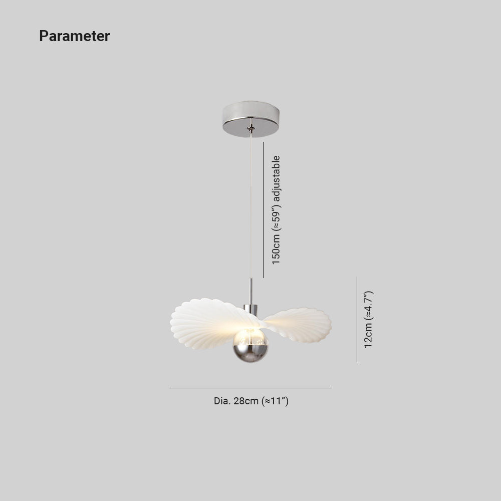 Ritta Design Piuma Metallo Resina LED Lampade a Sospensione Camera da Letto