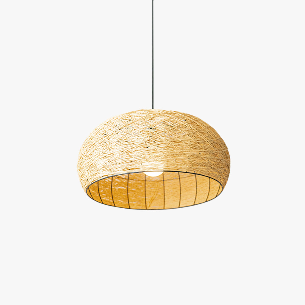 Ritta Design Nido Metallo Rattan LED Lampade a Sospensione Sala da Pranzo