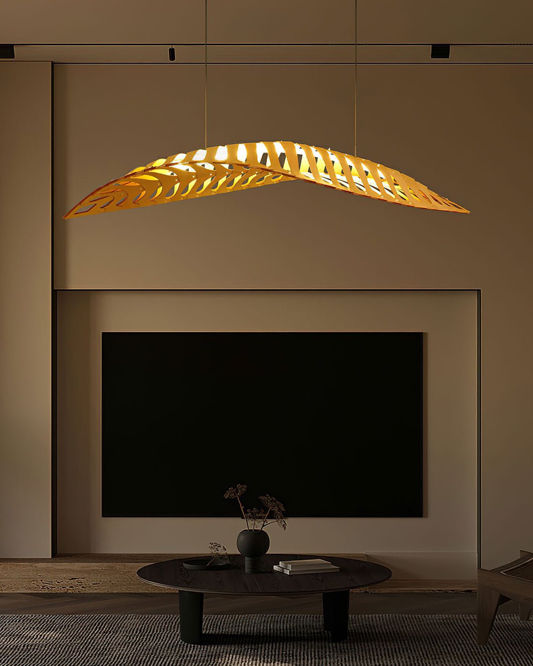 Veliren Leaf Wood Pendant Light - Blowlighting