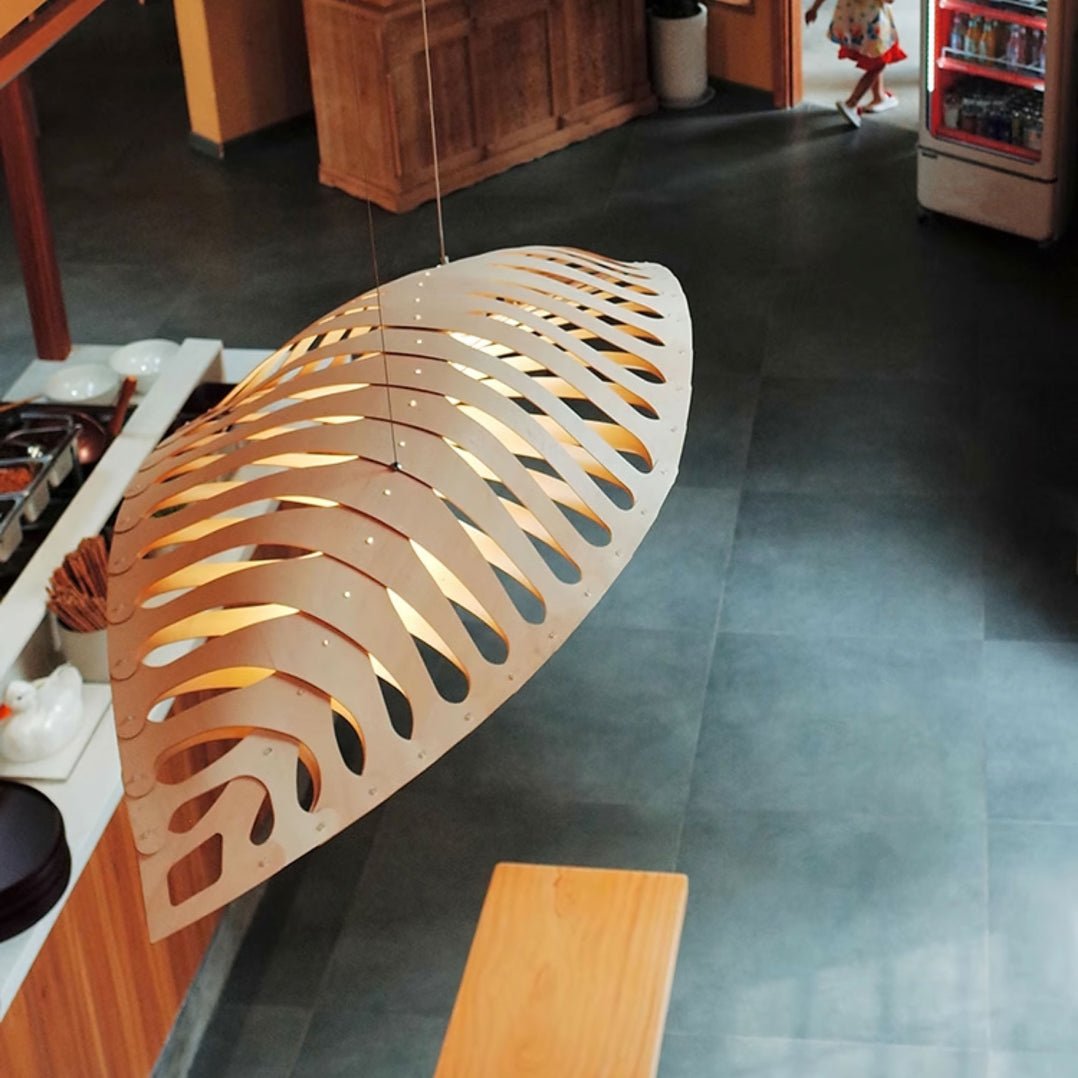 Veliren Leaf Wood Pendant Light - Blowlighting