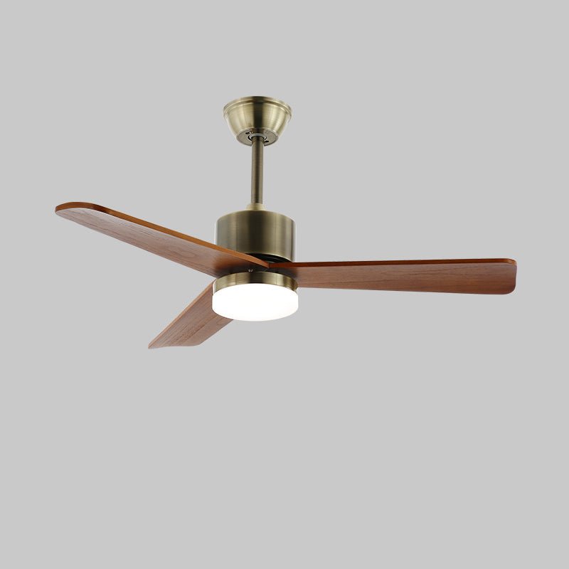 Ventilatore da Soffitto con Luce Ventio Minimalista in Argento e Legno