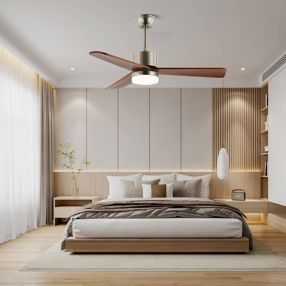 Ventilatore da soffitto con luce Ventio con illuminazione LED integrata.