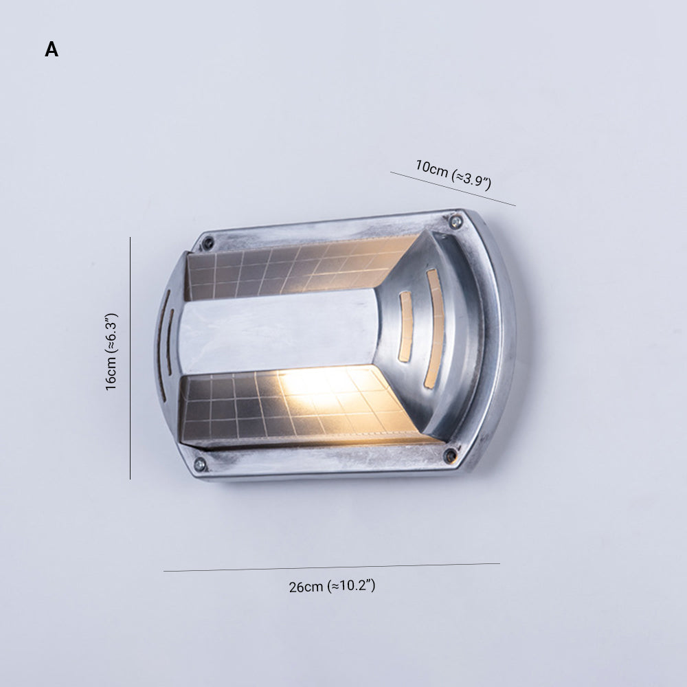 Ray Lampada da Parete Geometrica in Metallo e Vetro per Esterni